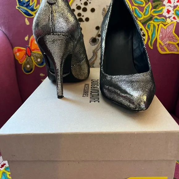Zadig & Voltaire Gold Shoes Size 39 Women’s 9 - Picture 9 of 13